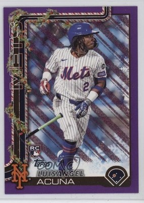 2025 Topps Holiday Purple Glitter 75/99 Luisangel Acuna Acuña Rookie RC 0hr