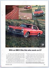 Pontiac Le Mans Ohc 6 Sprint Red Hardtop Muscle Car 1967 Print Ad