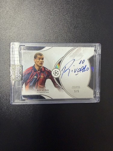 Rivaldo - Topps Dynasty UCL /5 On Card Auto Barcelona Legend Brazil 2025