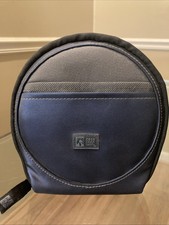 Case Logic Blue  Black Zipper Travel CD Case 24 Disc Capacity Thin  Sleek