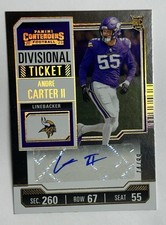 2023 Panini Contenders Divisional Ticket Andre Carter II Rookie Auto 74/99