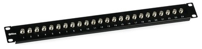 Patch Panel 1U 24x Port mit F-Stecker für RACK 19 oder Serverschrank