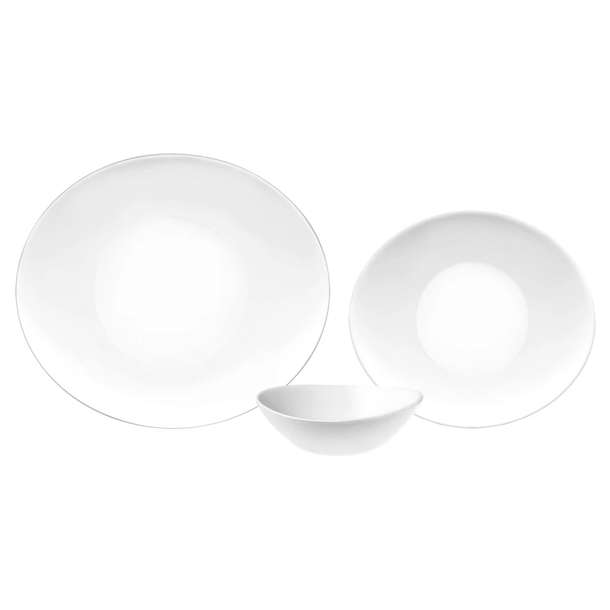 Lot Of 2 Bormioli Rocco Oxford Clear Glass Dinner Plates – 9 3/8", Made In Italy