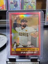 2025 Topps Heritage High Number SP Matt Waldron #497 Chrome Red Border /5
