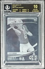 Tyler Shough Rookie 2025 Panini Absolute Glass #48 SSP Case Hit BGS 10 Black