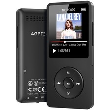 AGPTEK A02 MP3 Player with Bluetooth 5.3, 1.8 inch Screen 32GB, Black