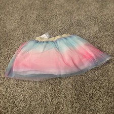 Carter's Ombre Tutu Skirt 3T Toddler Baby Youth Rainbow NWT Pink Blue
