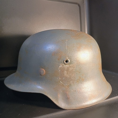 M42 Helmet WW2 Original Size 66 Stamped Shell Liner Ring Fully Intact No Decal