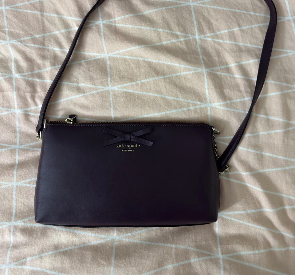 Bolso Bandolera Kate Spade Sawyer Street Declan Cuero Caoba Arco Nuevo con Etiquetas $248 Foto 4 de 4
