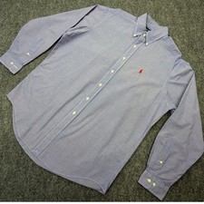 Vintage Ralph Lauren Yarmouth Shirt 16 34/35 Made in Hong Kong Check Pony