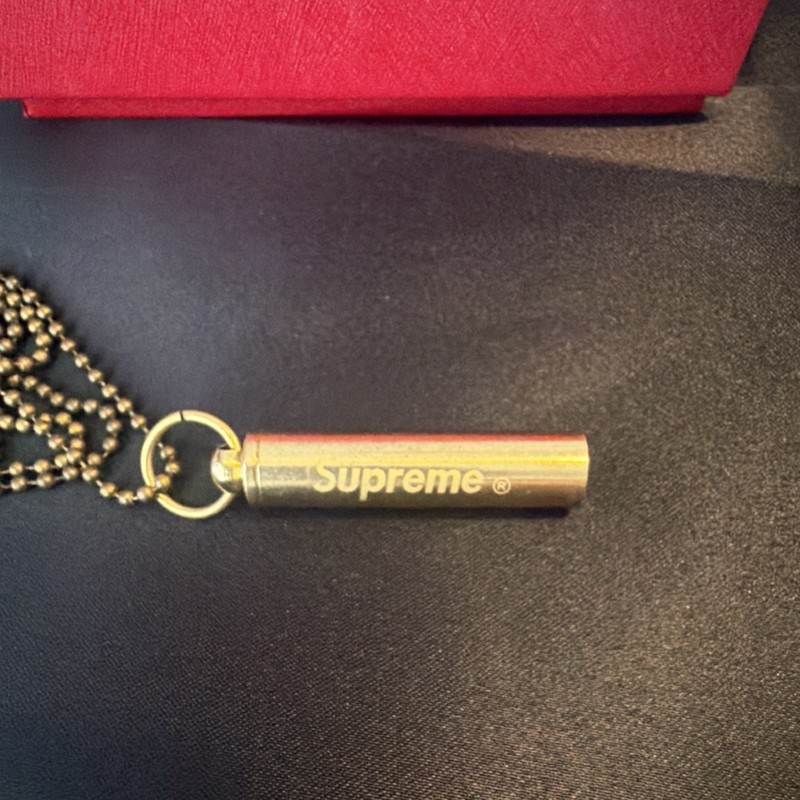 Supreme Metal Safety Whistle Keychain Silver Metal Safety Whistle
