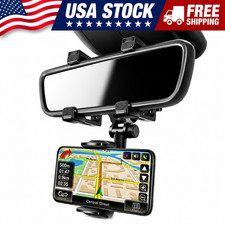 Universal 360  Rotation Car Rear View Mirror Mount GPS Cell Phone Holder