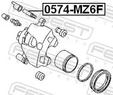 Bremssattelführung Vorderachse 0574-MZ6F FEBEST für MAZDA 323 F VI 323 S VI MX-6