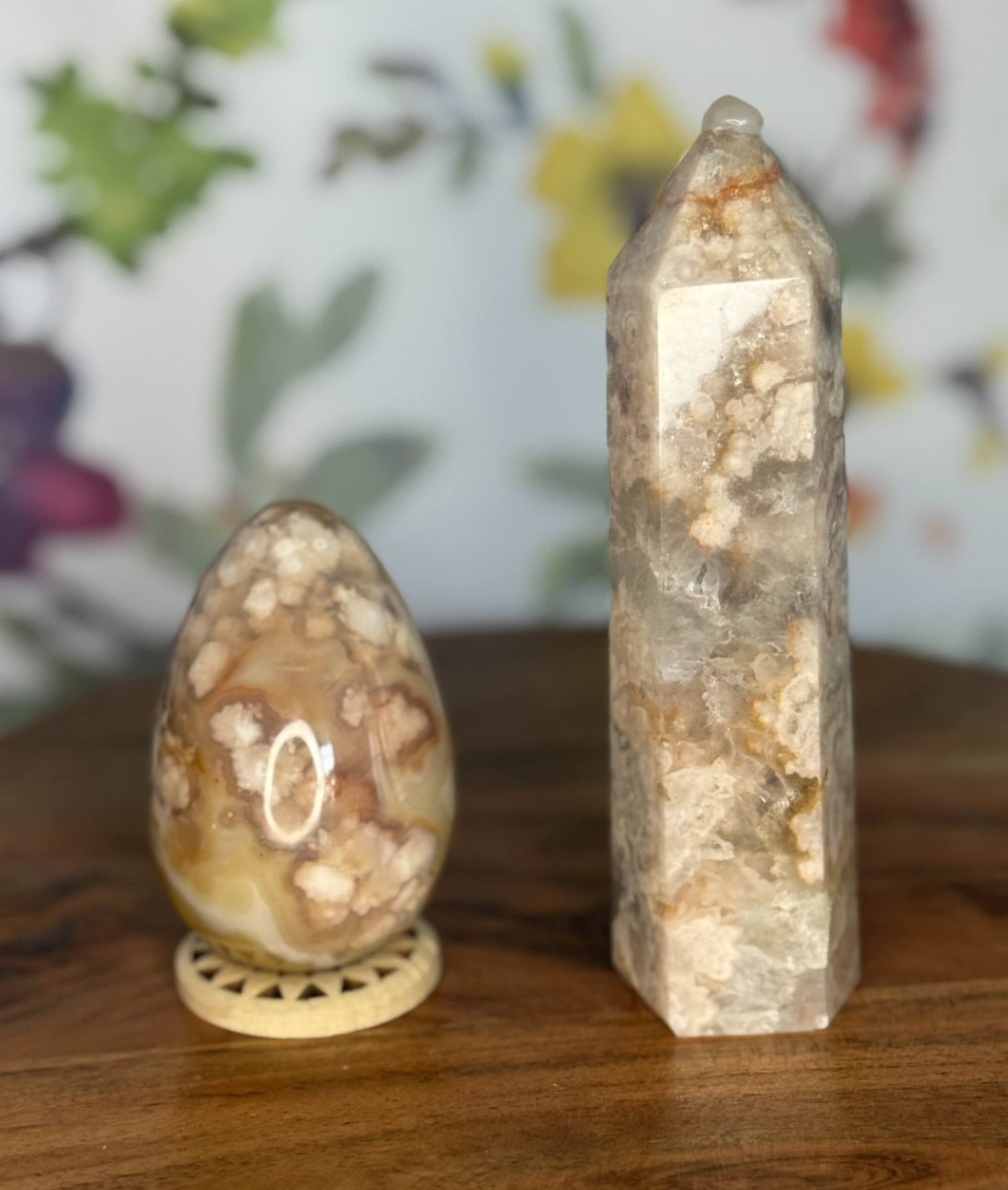 Flower Agate 2 Piece Bundle