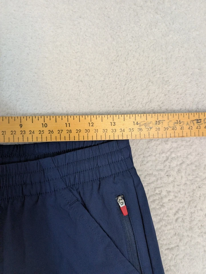 ¡Pack de 2 nuevos! Pantalones Cortos Wilson Niños XL Azul Beige Forrado Cordón Cintura Cremallera Bolsillo Foto 3 de 4