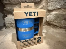 YETI Rambler Stackable Mugs - 6 fl oz - 2 Pack - Big Wave Blue -Ltd Edition! NEW