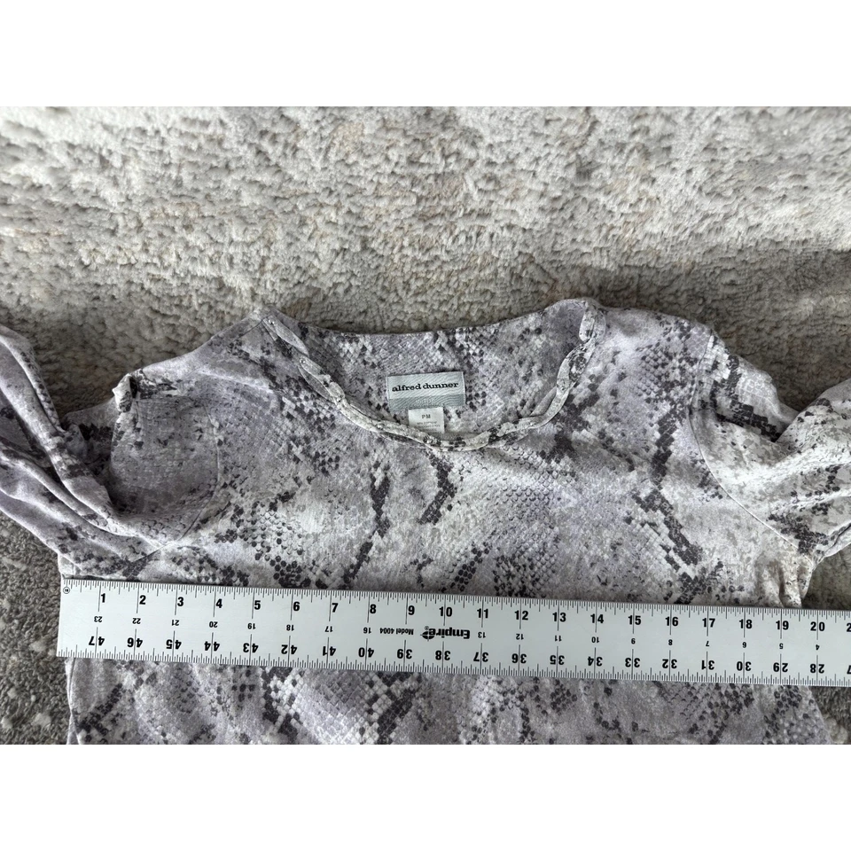 Pullover Alfred Dunner Petite Talla PM Informal Elástico Manga 3/4 Cuello Redondo Foto 4 de 4