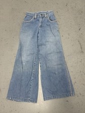 Vintage 1970s Women  s Bell Bottom Flare Denim Jeans Size 24x26 USA Made 1960s