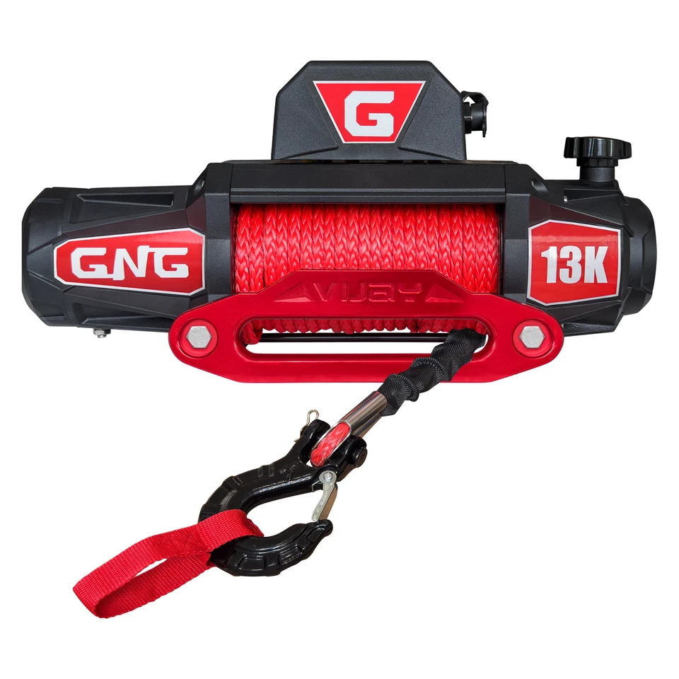 Fits Truck 4WD SUV / Electric Winch 13000lbs Synthetic Rope Towing Trailer Foto 4 de 4