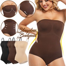 Women Strapless Bodysuit Body Shaper Tummy Control Defining Tube Top