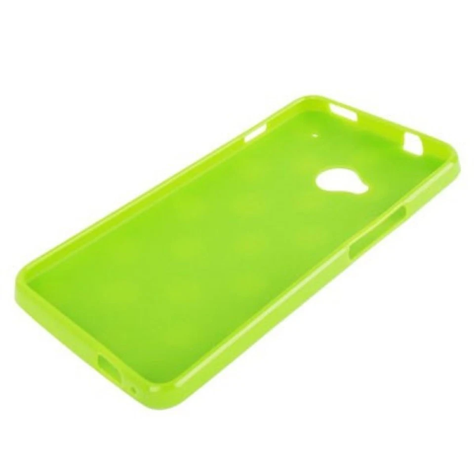 Punti Custodia Protettiva Rockabilly Case Bumper per Cellulare HTC One M7 Verde - Immagine 2 di 4