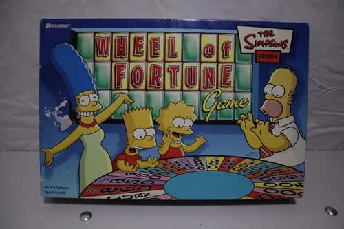 USED THE SIMPSONS EDITION WHEEL OF FORTUNE BOARD GAME 2004 PRESSMAN - Picture 6 of 6