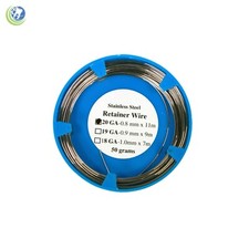 Dental Orthodontic Spooled Retainer Wire 20ga 0.8mm X 11m 50gr Stainless Steel