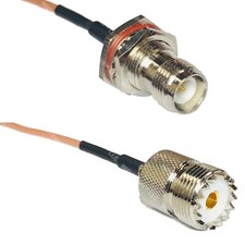 RG316 RP-TNC FEMALE BULKHEAD to SO239 UHF Female RF Cable Rapid-SHIP LOT