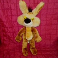 Vintage 24K WILE E. COYOTE Stuffed Soft 17in Plush Mighty Star Warner Bros 1993