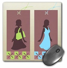 3dRose LLC 8 x 8 x 0.25 Inches Mouse Pad, Summer Dresses (mp_20586_1)