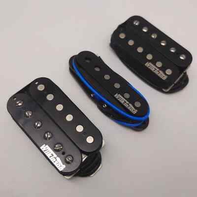 Classic Wilkinson Ainico5 Humbueker Double Open Row Guitar Pickup Set Black HSH
