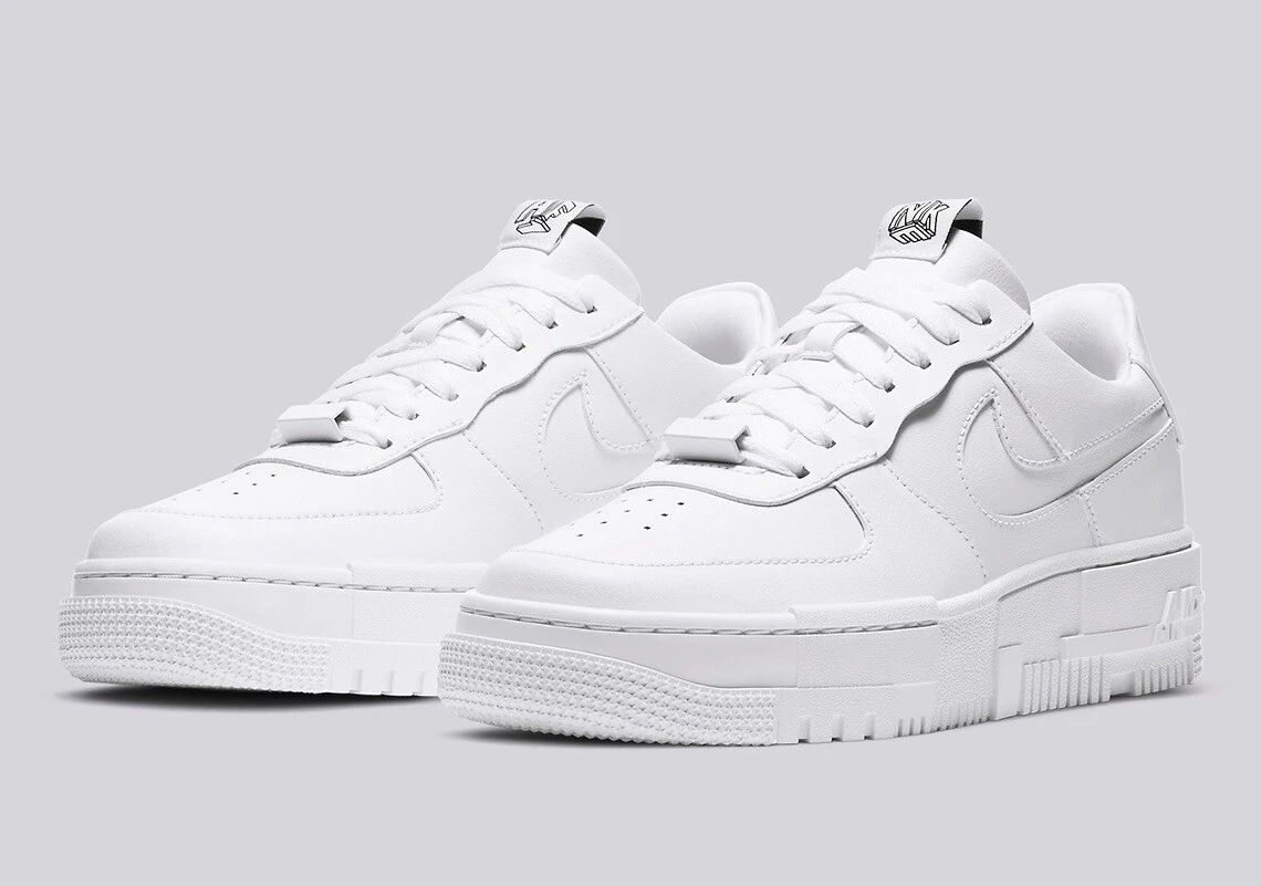 Nike Women's Air Force 1 AF1 Pixel 'Triple White' Shoes CK6649-100