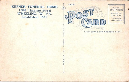 Vintage Postcard Kepner Funeral Home Wheeling West Virginia C12 | eBay