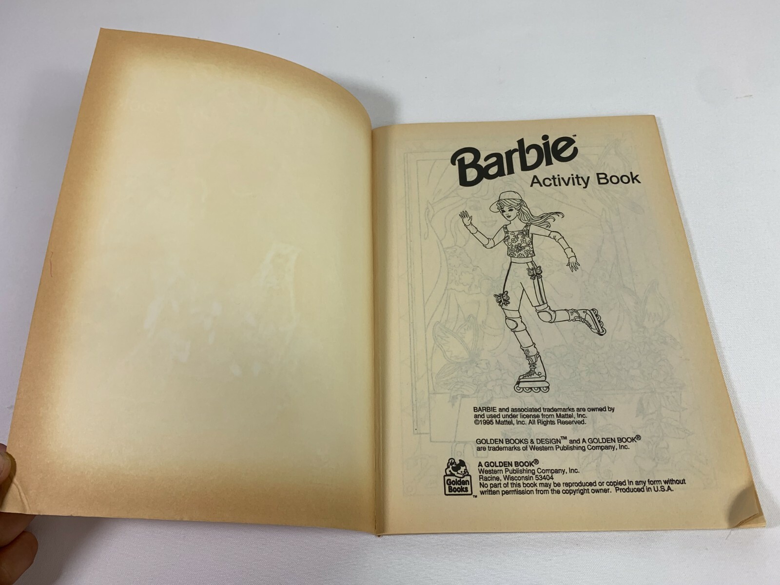 Vintage Barbie Giant Coloring / Activity Book Golden Books Mattel 1995