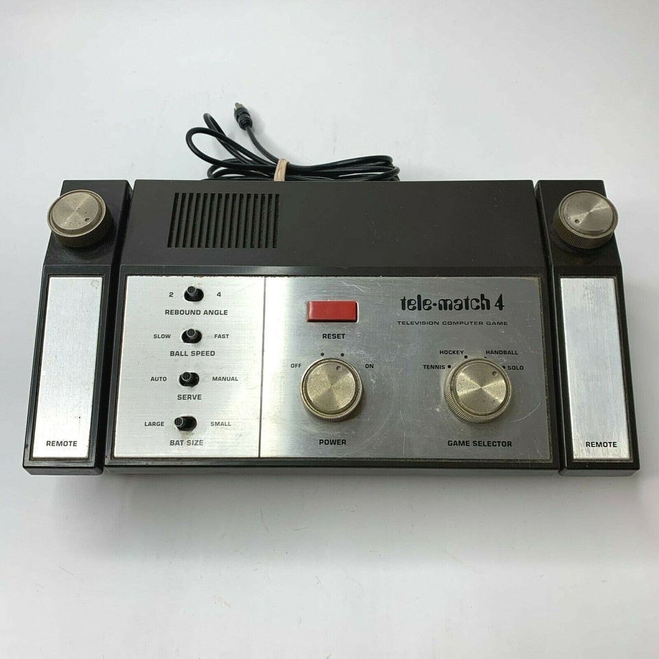 A 1977 Tele Match Pong console is straight-up a museum piece — one of the earliest home video games ever made and an instant conversation starter on any shelf.