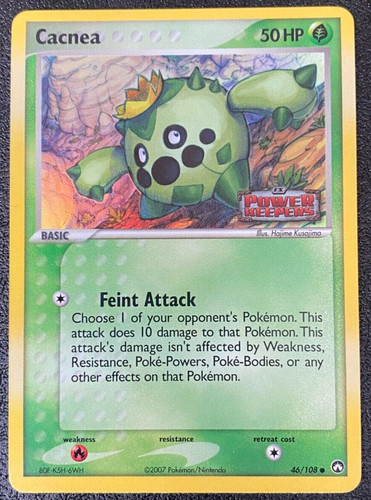 Cacnea 46/108 - EX Power Keepers (2007) Vintage Reverse Holo Common - LP