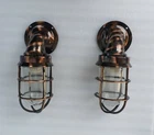 Outdoor Indoor Heavy Brass Wall Lamp Industrial Lamp Copper And Black Finish