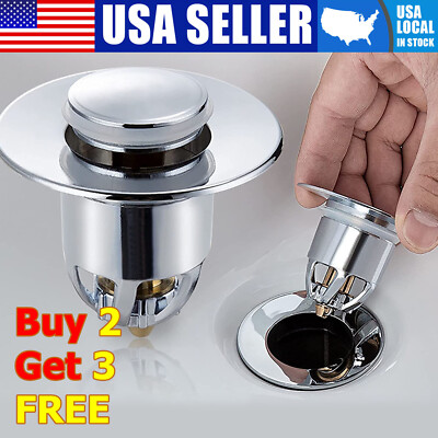 Universal Bathroom Sink Stopper Pop Up Sink Drain Plug 4cm/1.65'' Drain Holes
