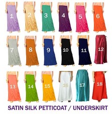 Petticoat Saree Sari Soft Satin Silk Lining Underskirt Designer Indian Inskirt;