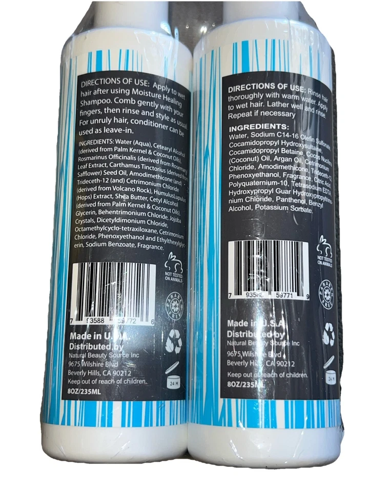 Juego de champú y acondicionador curativo hidratante Nelson J Beverly Hills 8 oz cada uno Foto 3 de 3