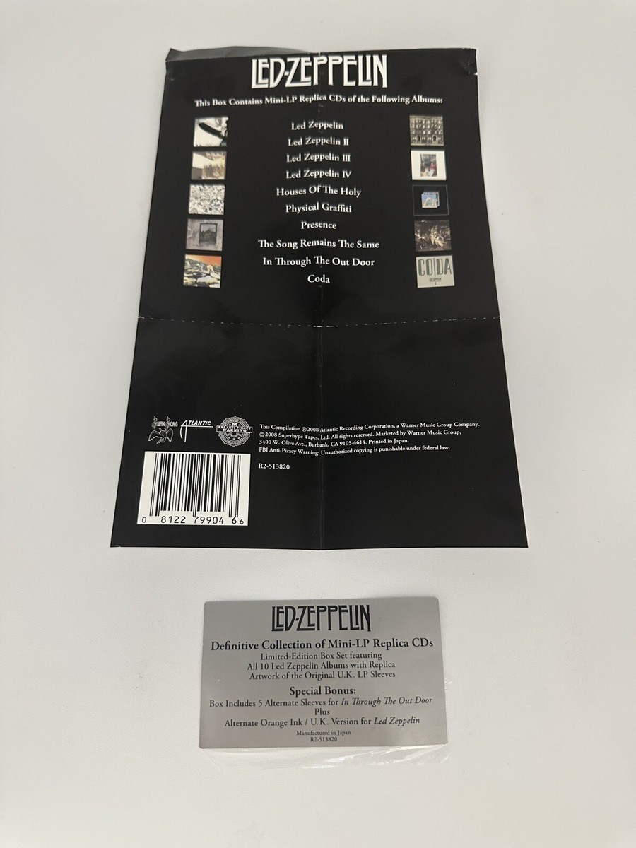 Definitive Collection Mini LP by Led Zeppelin 12 CDs 2008 Definitive Collection Mini LP by Led Zeppelin 12 CDs 2008