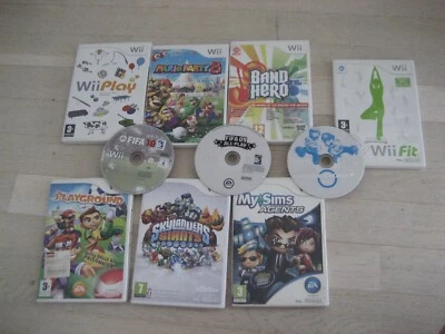 lot de 10 jeux nintendo WII disques aves grosses rayures reference E - Photo 1/4
