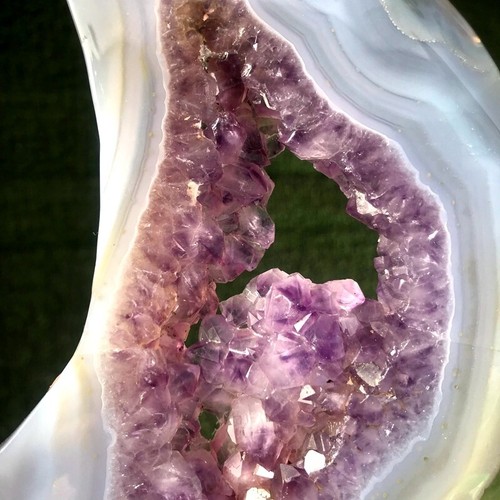 2PC 870G Natural Amethyst agate Moon Quartz Crystal Mineral Specimen Healing - Bild 6 von 20