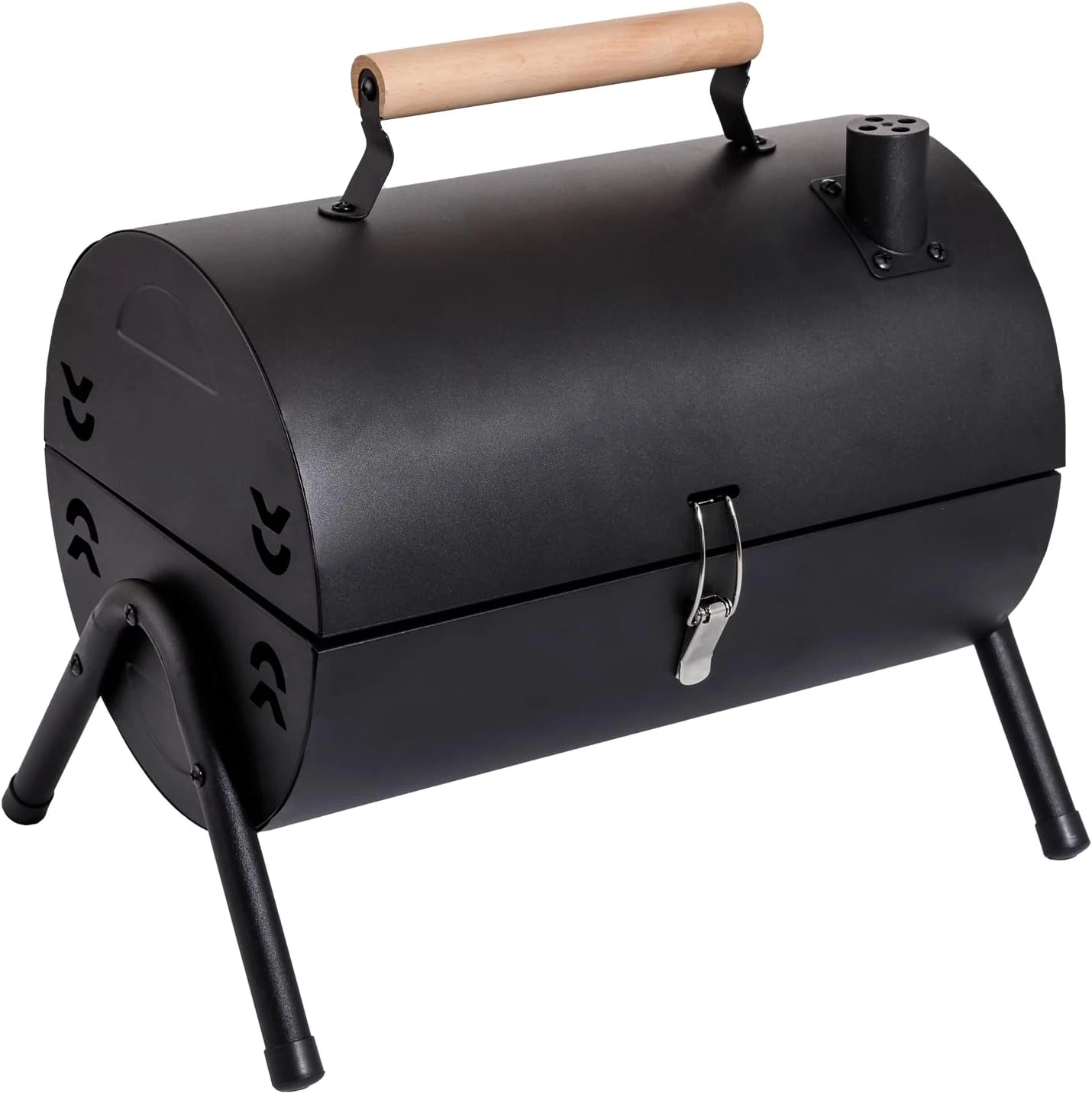 Compact Portable Charcoal Grill for Outdoor Cooking & Picnics - Black