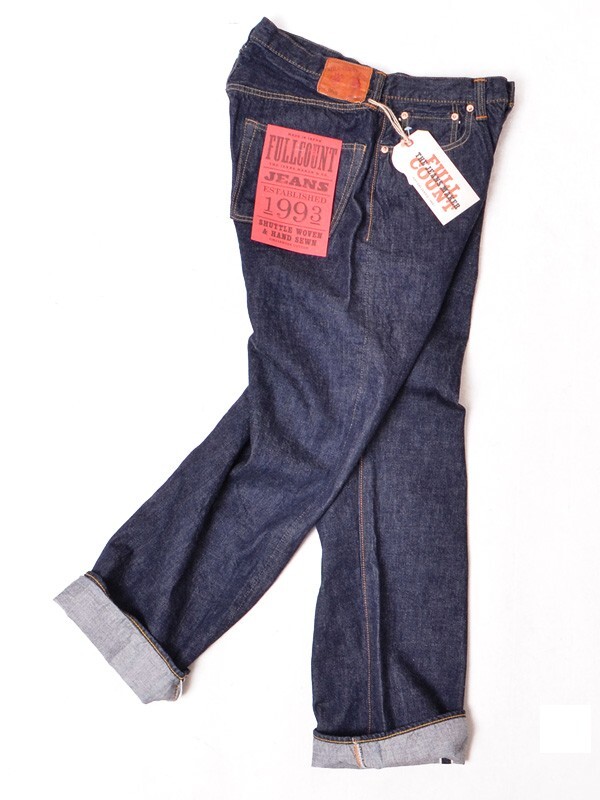 W35】FULLCOUNT 0105W Wide Denim (One Wash) jeans 13.7oz Made in 