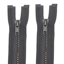 2PCS 5 26 Inch Separating Jacket Zippers Resin Zipper Molded Plastic Zipper New