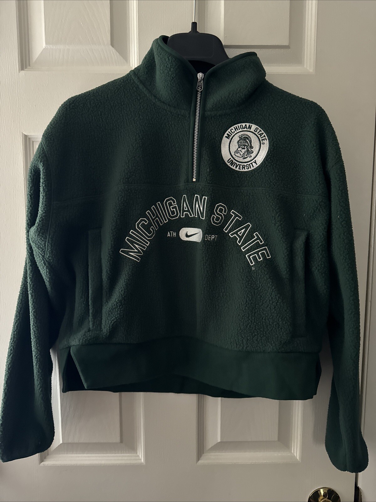SACAI X NIKE Giacca Michigan State Fly donna X Small Nike College 1 4 zip verde FN8144 397