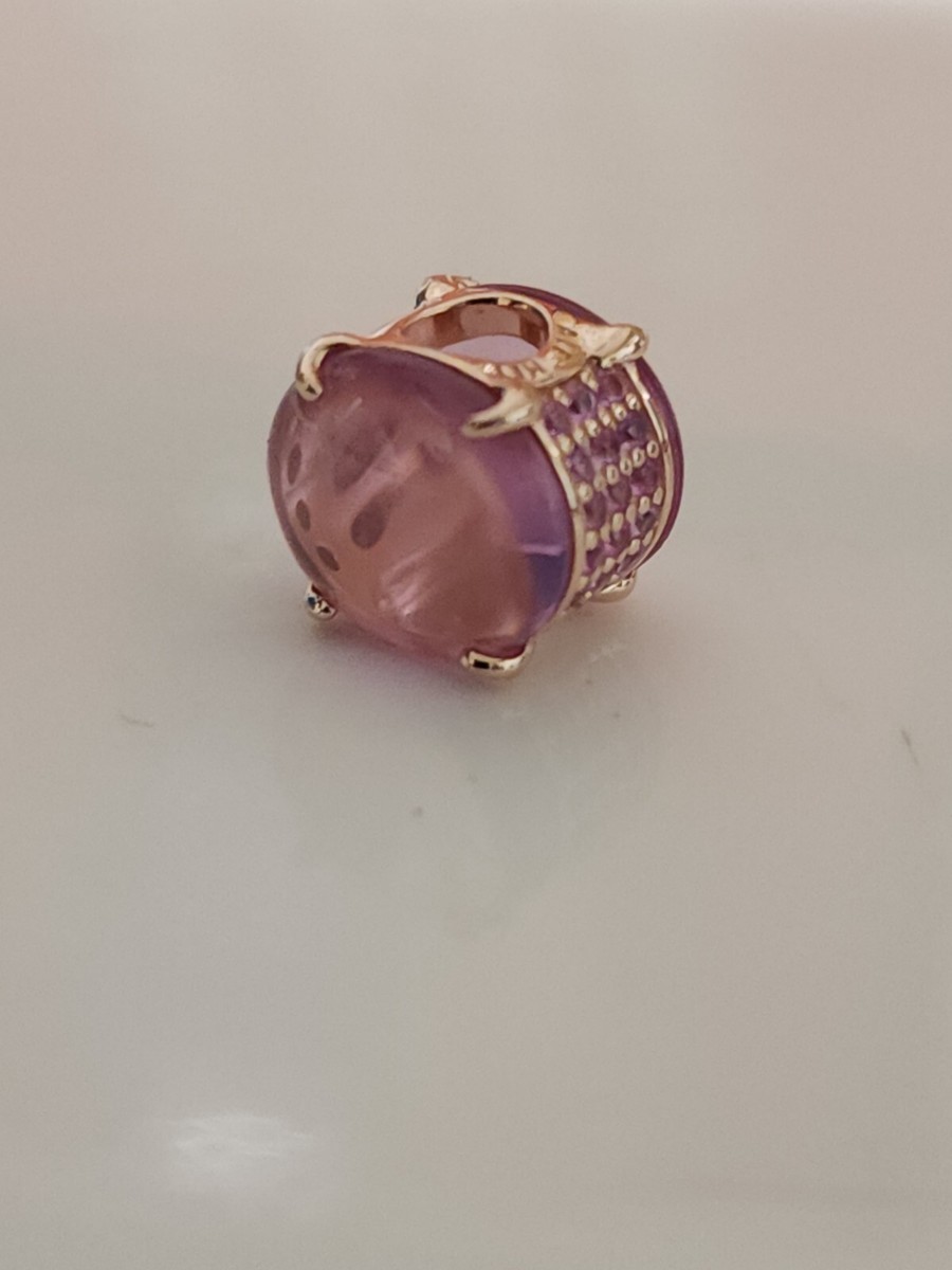 AUTHENTIC PANDORA PINK OVAL CABOCHON CHARM #789309C02 | eBay