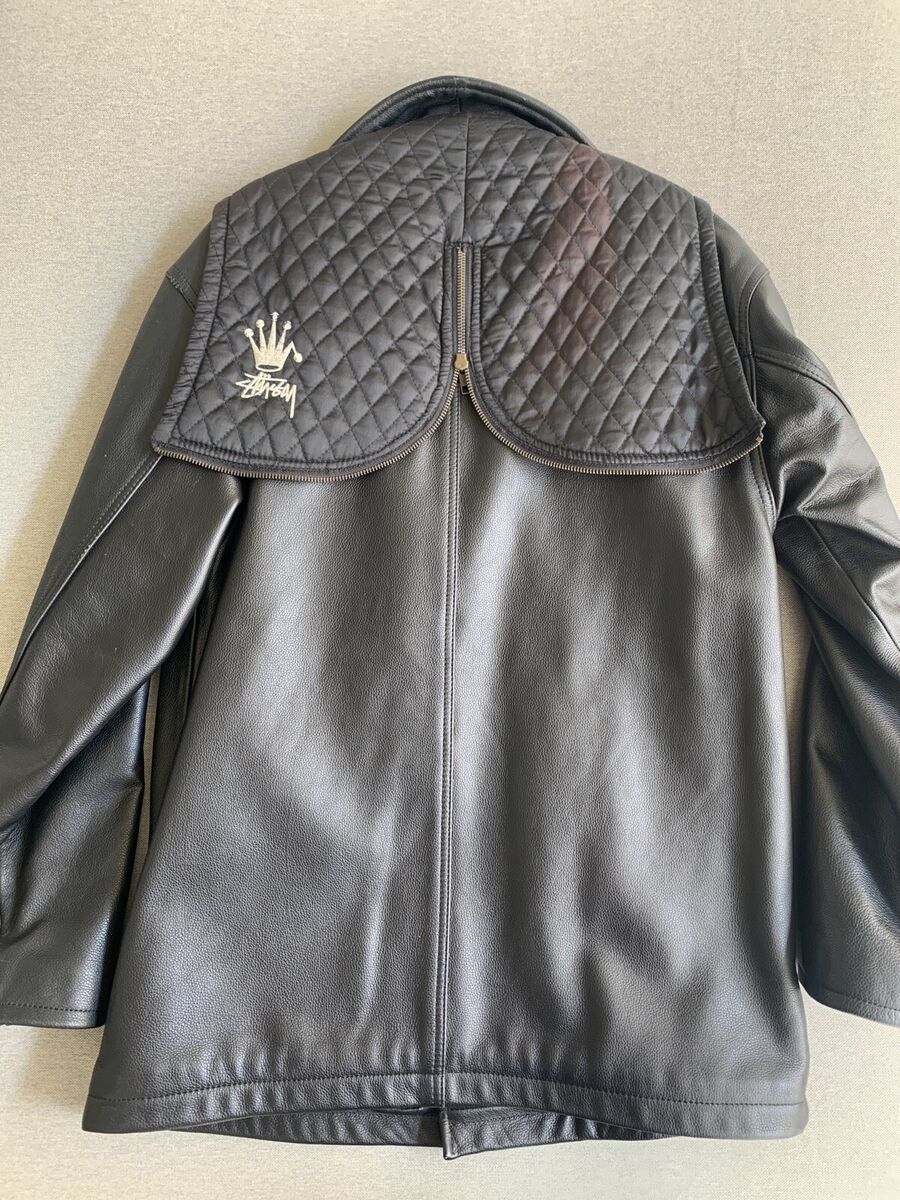 Stussy ULTRA RARE vintage leather coat 90's 💯% AUTHENTIC XS Stussy ULTRA RARE vintage leather coat 90's 💯% AUTHENTIC XS