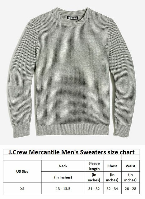 J Crew Size Chart Mens